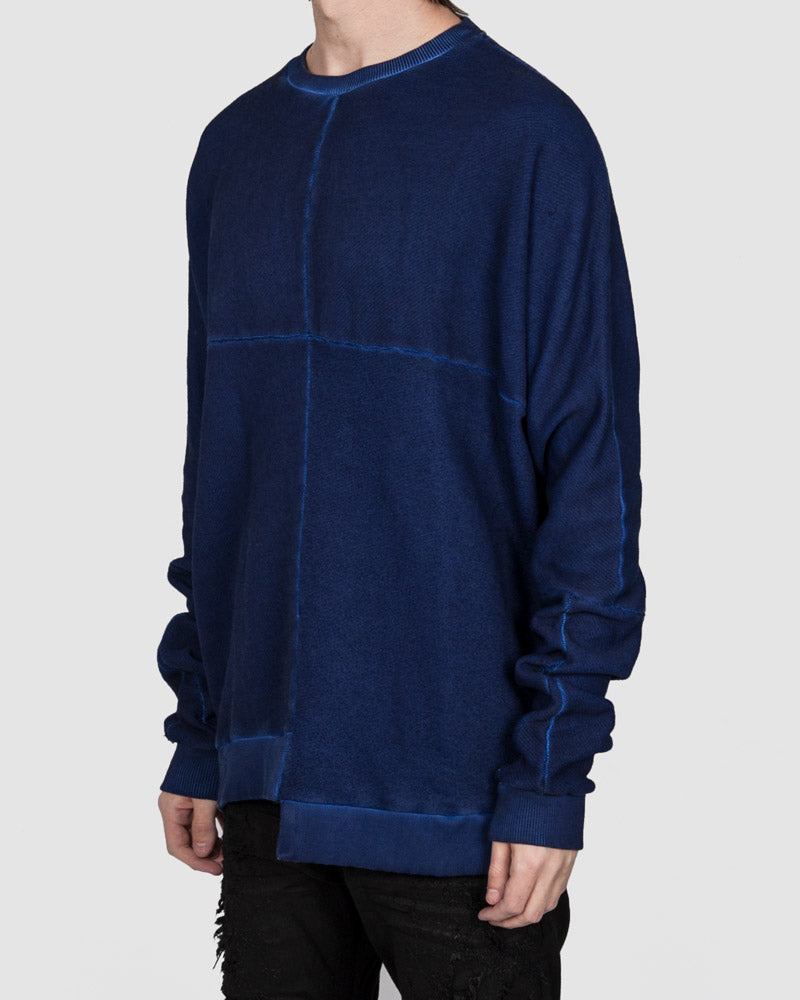 Army of me - Asymmetric hem sweatshirt royal blue - Stilett.com