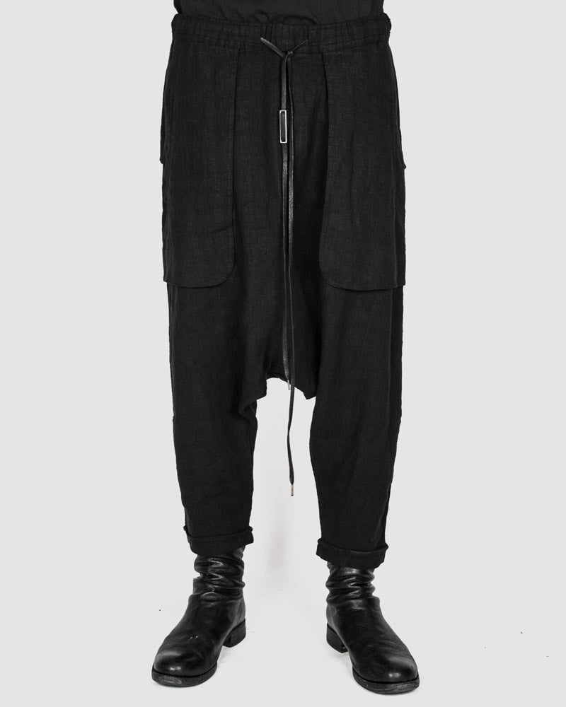Army of me - Baggy linen trousers black - Stilett.com
