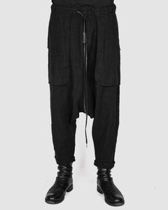 Army of me - Baggy linen trousers black - Stilett.com