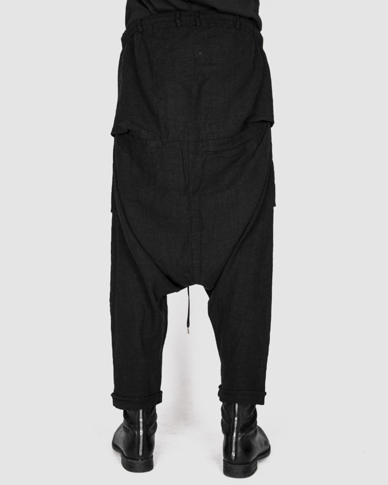 Army of me - Baggy linen trousers black - Stilett.com
