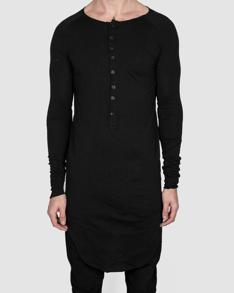 Army of me - Buttoned neck long sleeved tshirt - Stilett.com