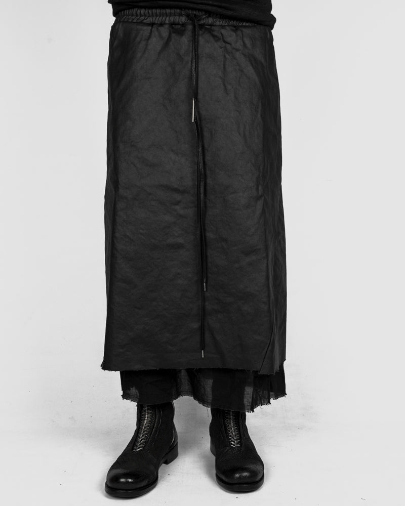 Army of me - Coated layered denim skirt - Stilett.com