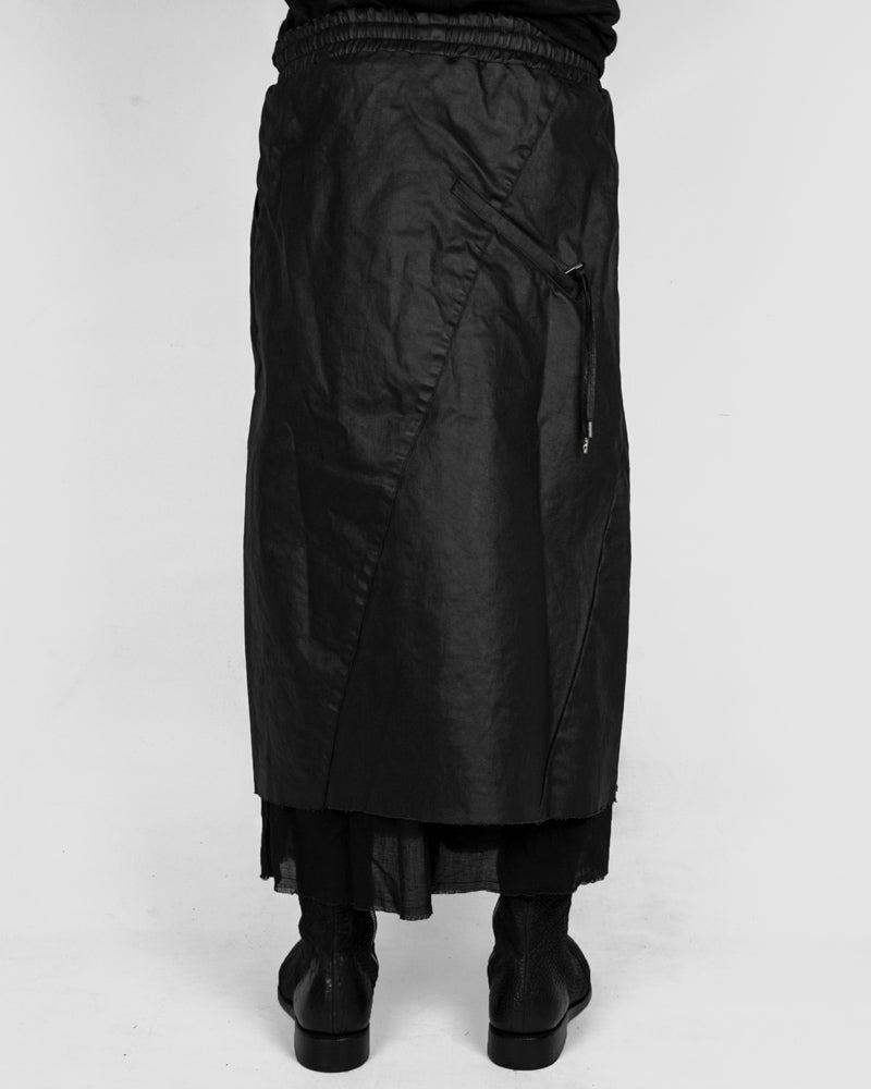 Army of me - Coated layered denim skirt - Stilett.com