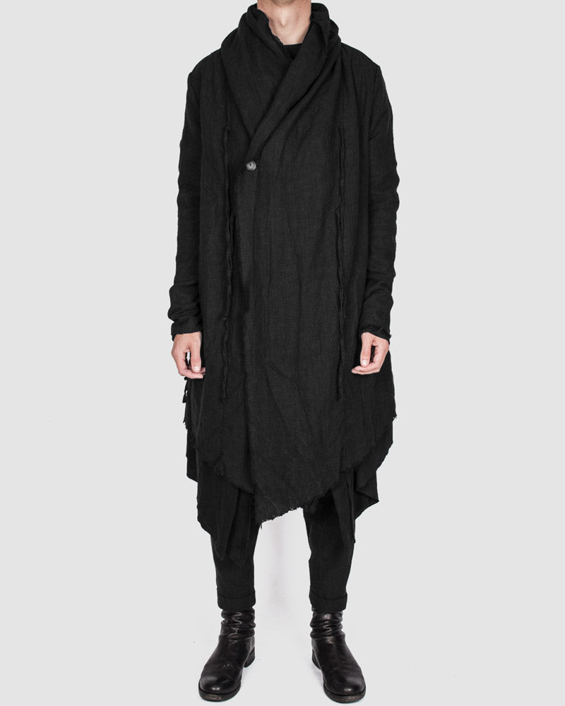 Army of me - Front layered linen coat - https://stilett.com/