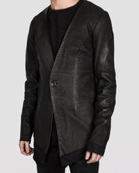 Army of me - Layered leather blazer - Stilett.com