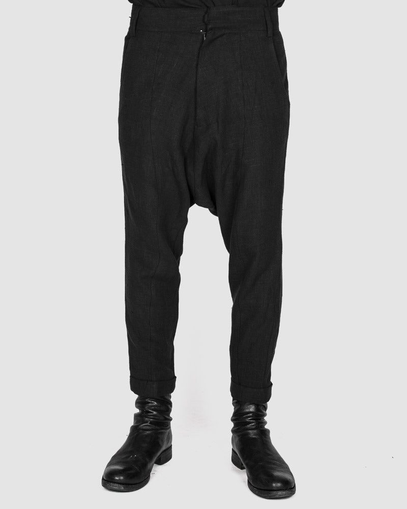 Army of me - Linen low crotch trousers - Stilett.com