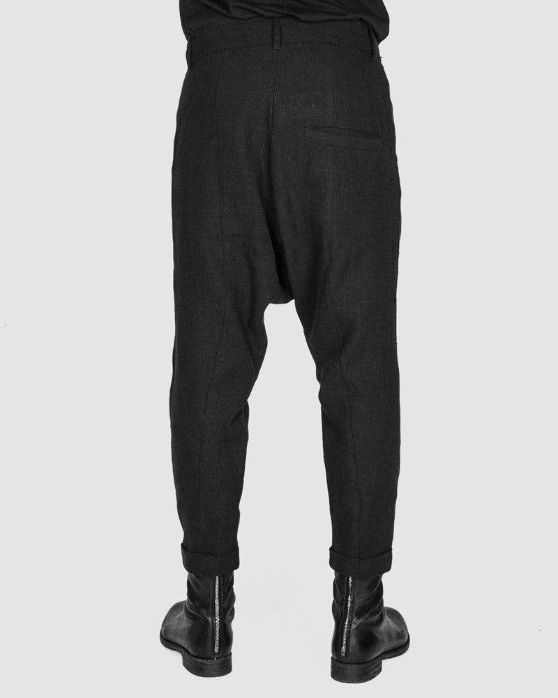 Army of me - Linen low crotch trousers - https://stilett.com/
