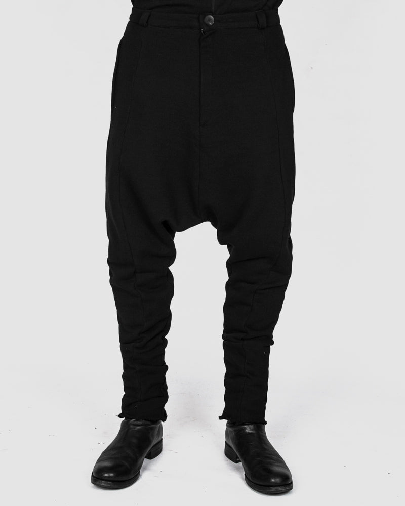 Army of me - Low crotch jersey trousers black - Stilett.com