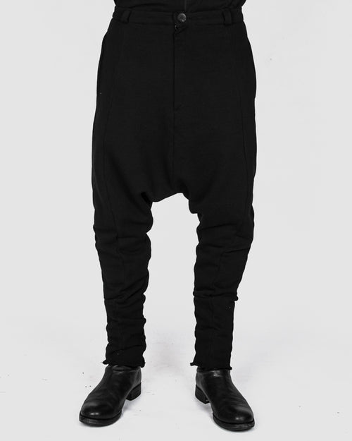 Army of me - Low crotch jersey trousers black - https://stilett.com/
