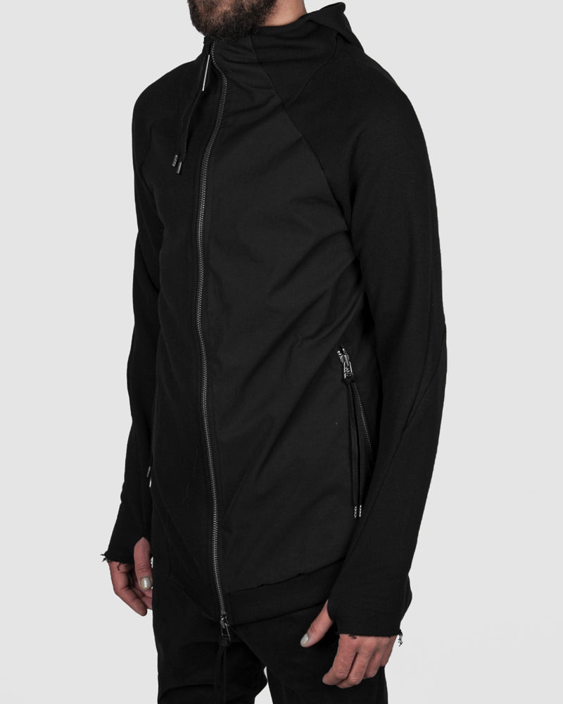 Army of me - Paneled zip up hooded sweatshirt - Stilett.com