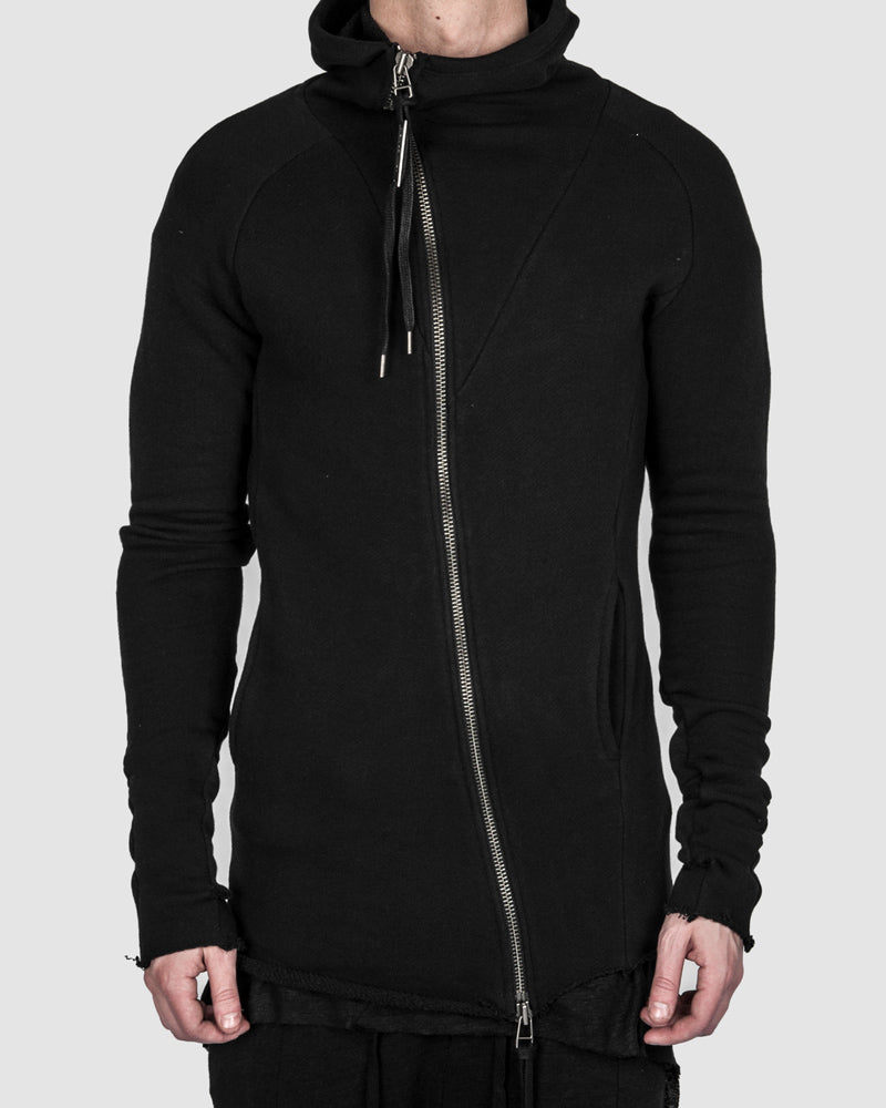 Army of me - Raw cut zip sweatshirt black - Stilett.com