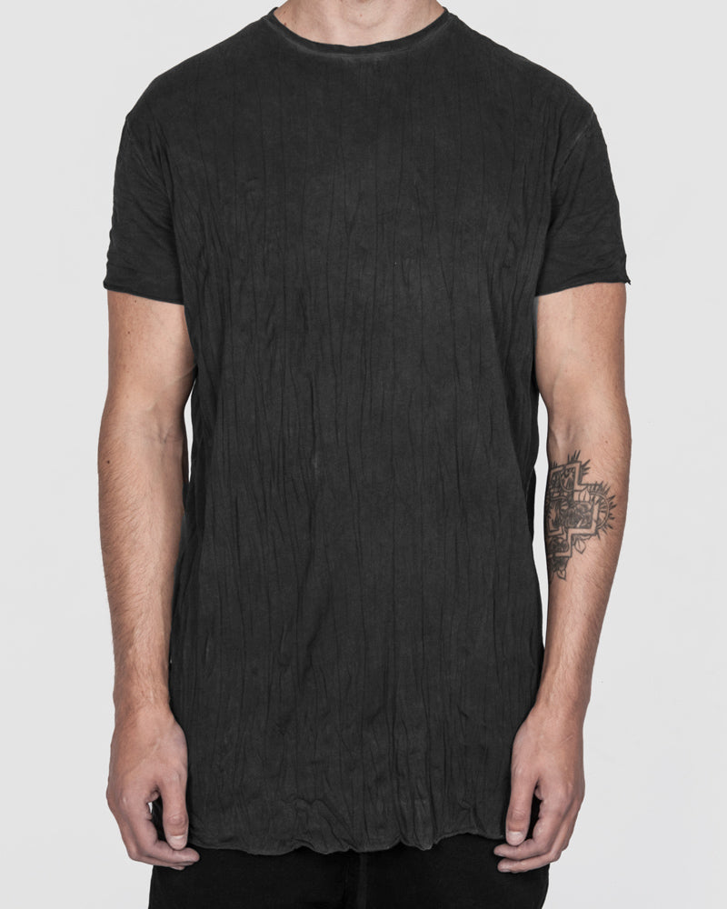 Army of me - Scar stitch detail cotton tshirt crinkled graphite - Stilett.com