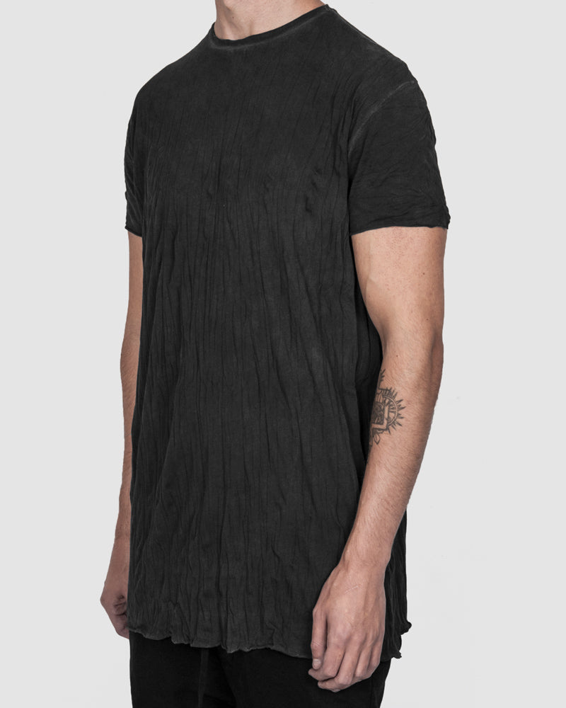Army of me - Scar stitch detail cotton tshirt crinkled graphite - Stilett.com