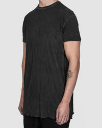 Army of me - Scar stitch detail cotton tshirt crinkled graphite - Stilett.com