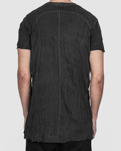 Army of me - Scar stitch detail cotton tshirt crinkled graphite - Stilett.com