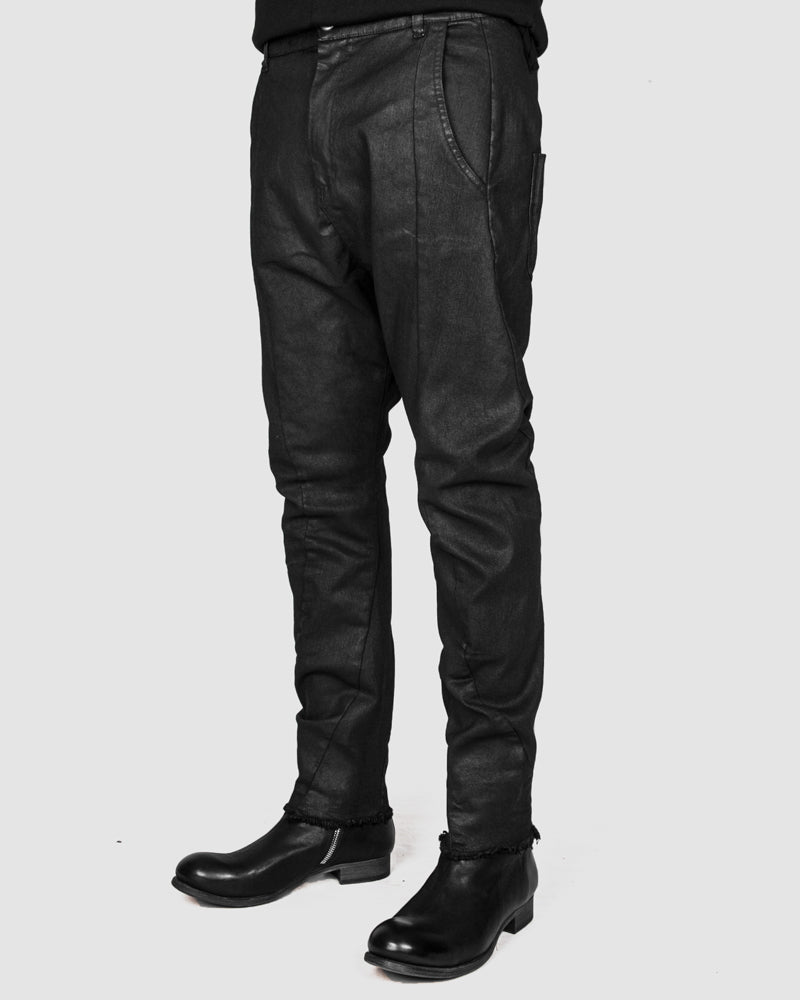 Army of me - Slim fit cotton trousers black spray - Stilett.com