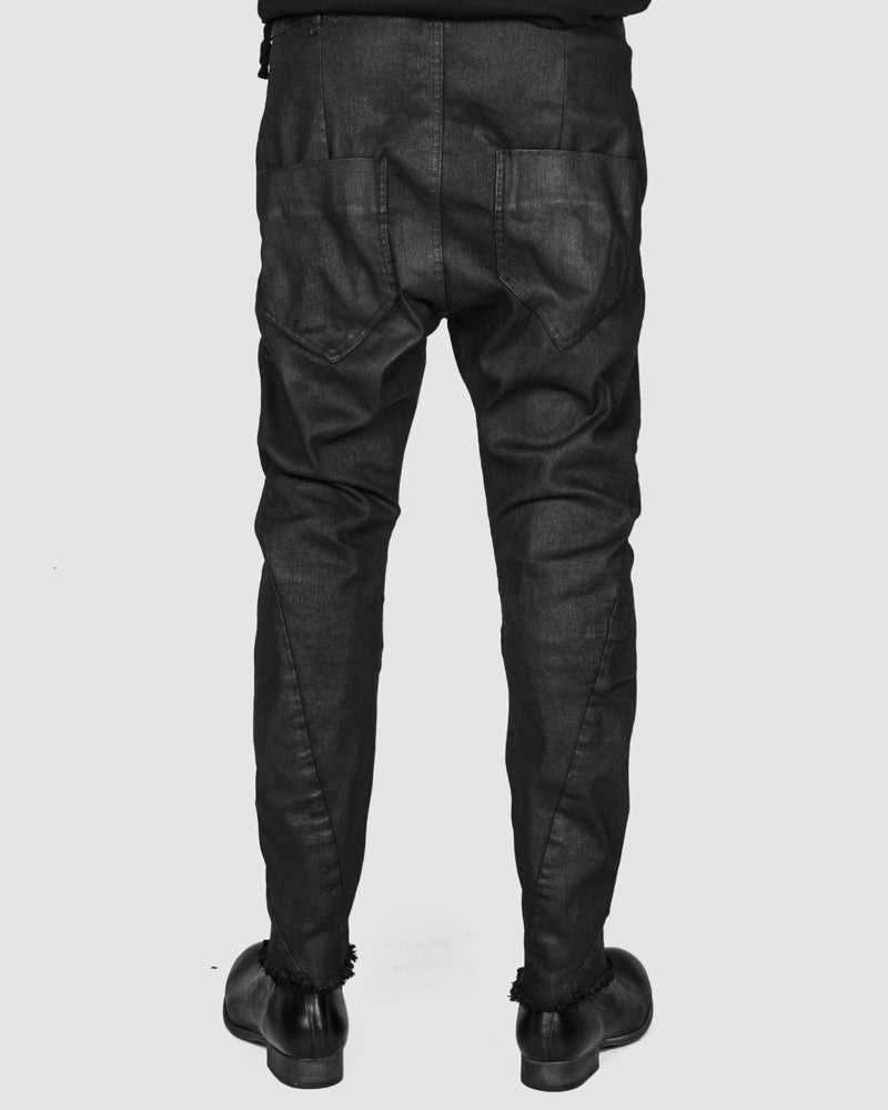 Army of me - Slim fit cotton trousers black spray - Stilett.com
