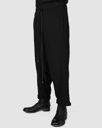 Army of me - Structured cotton low crotch trousers black - Stilett.com