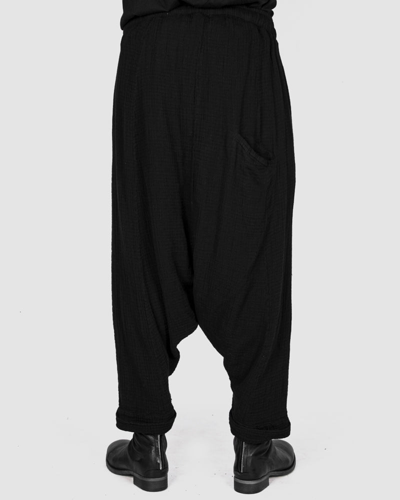 Army of me - Structured cotton low crotch trousers black - Stilett.com
