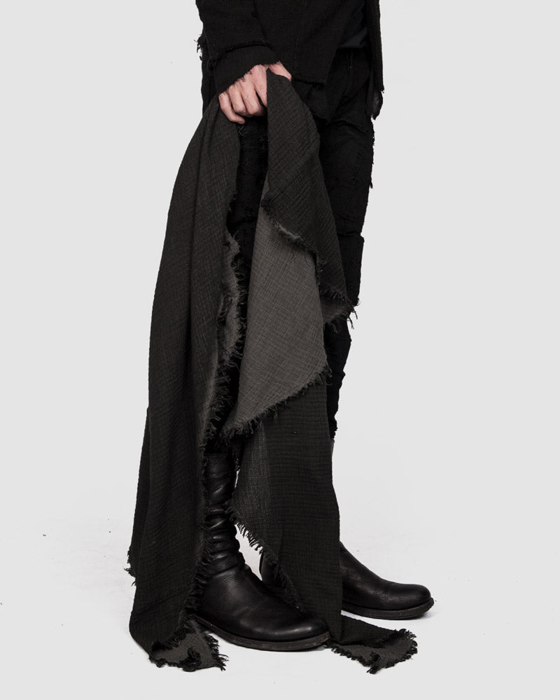 Army of me - Structured cotton scarf anthracite - Stilett.com