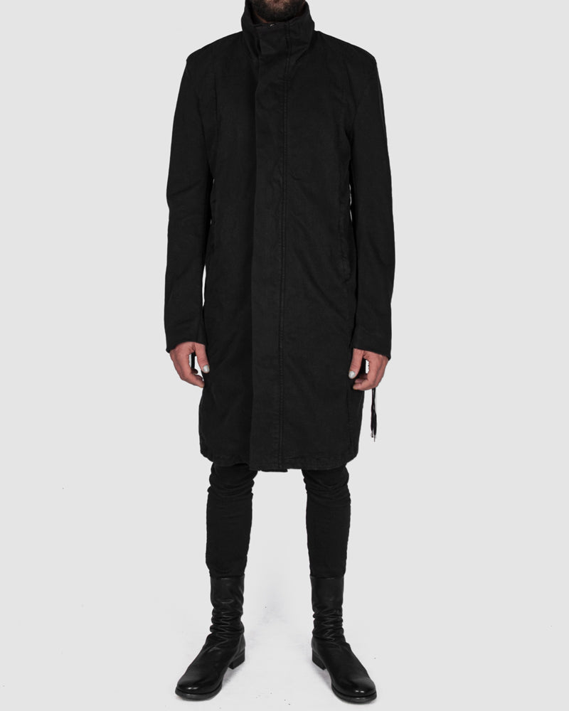 Army of me - Zip up cotton coat black - Stilett.com