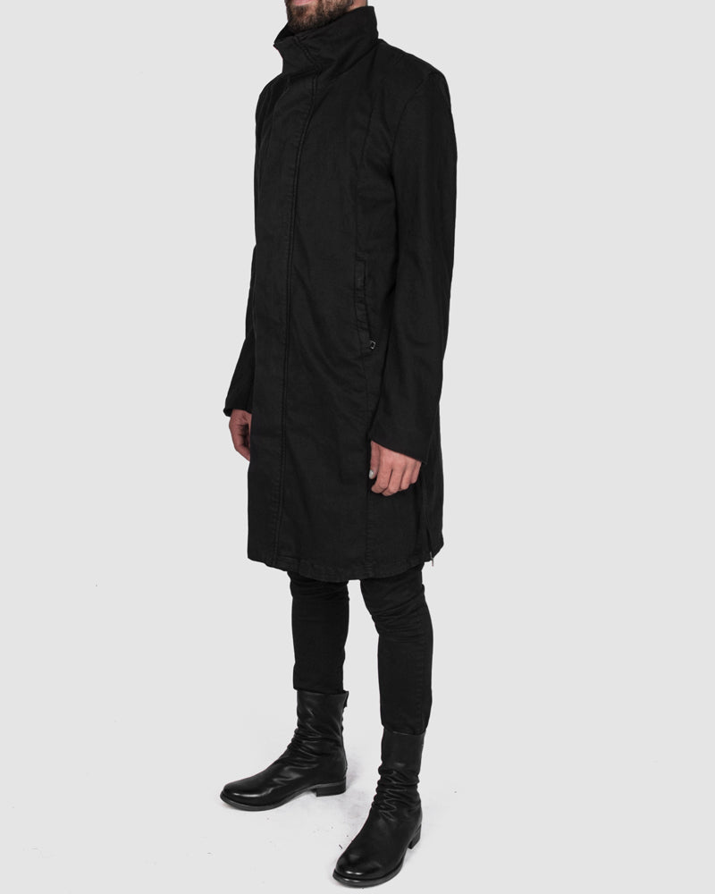Army of me - Zip up cotton coat black - Stilett.com