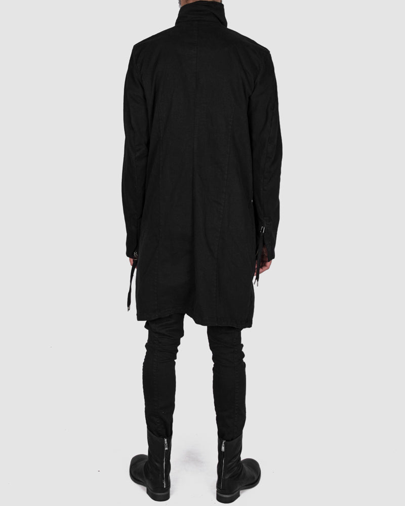 Army of me - Zip up cotton coat black - Stilett.com
