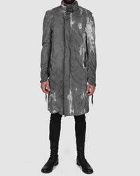 Army of me - Zip up cotton coat stained - Stilett.com