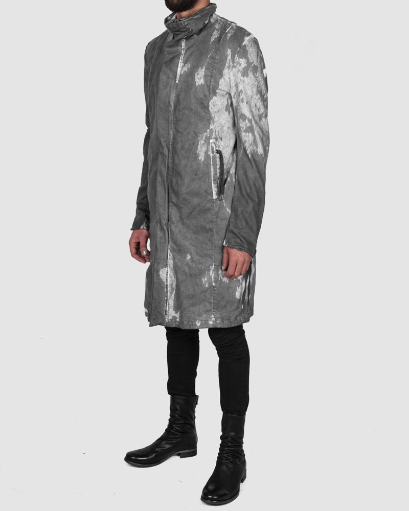 Army of me - Zip up cotton coat stained - Stilett.com