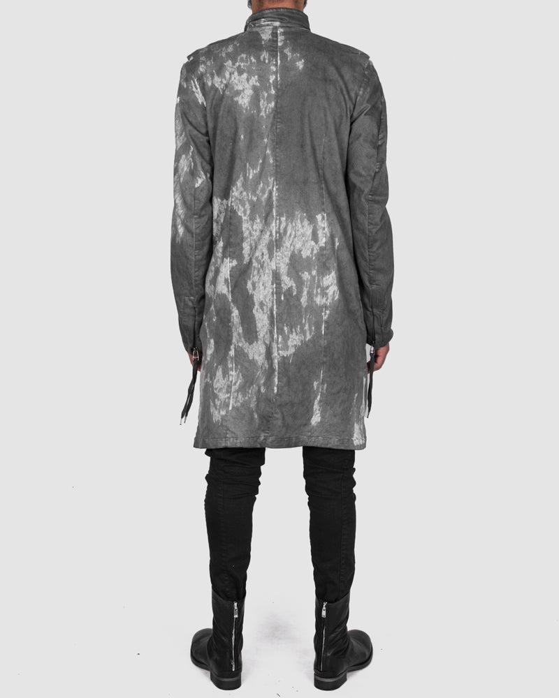 Army of me - Zip up cotton coat stained - Stilett.com