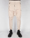 Army of me - Contrasting woven jersey trousers sand - https://stilett.com/