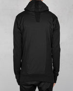 Army of me - Contrasting zip up hooded sweatshirt black - https://stilett.com/