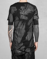 Army of me - Double Layered Asymmetric T-shirt Black Rubber - https://stilett.com/