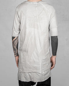 Double Layered Asymmetric T-shirt Concrete