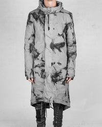 Fishtail parka coat smoke