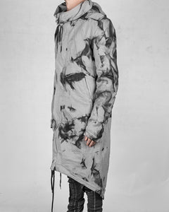 Fishtail parka coat smoke