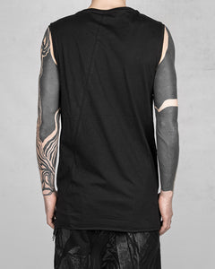 Front Paneled Tank Top Black