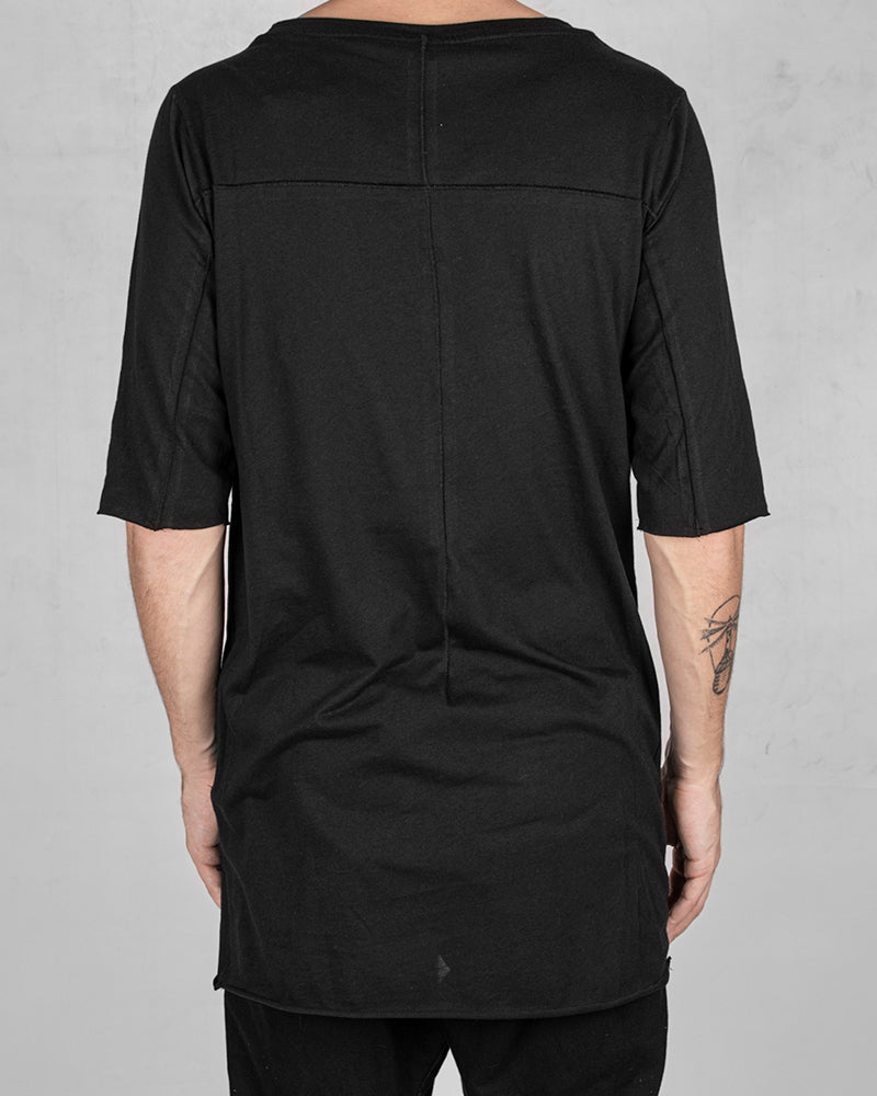 Front draped tshirt black