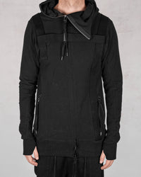 Army of me - Harnessed zip up hoodie sweatshirt black - Stilett.com