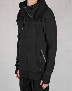 Army of me - Harnessed zip up hoodie sweatshirt black - Stilett.com