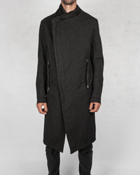 Army of me - Layered linen blend button up coat - Stilett.com