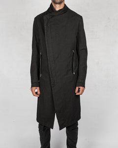 Army of me - Layered linen blend button up coat - Stilett.com