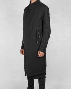 Army of me - Layered linen blend button up coat - Stilett.com