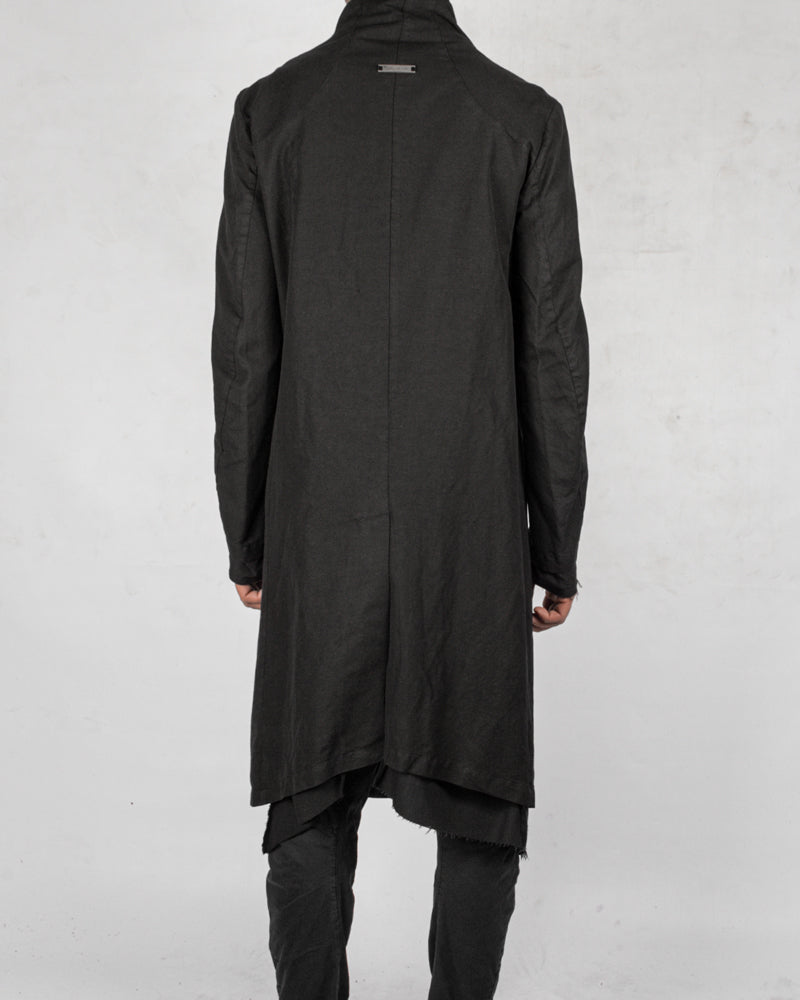 Army of me - Layered linen blend button up coat - Stilett.com