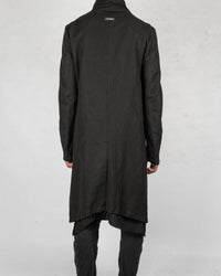 Army of me - Layered linen blend button up coat - Stilett.com