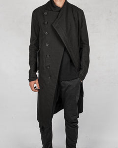 Army of me - Layered linen blend button up coat - Stilett.com