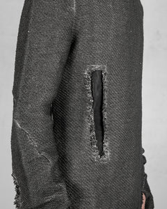Leather patched sweatshirt anthracite