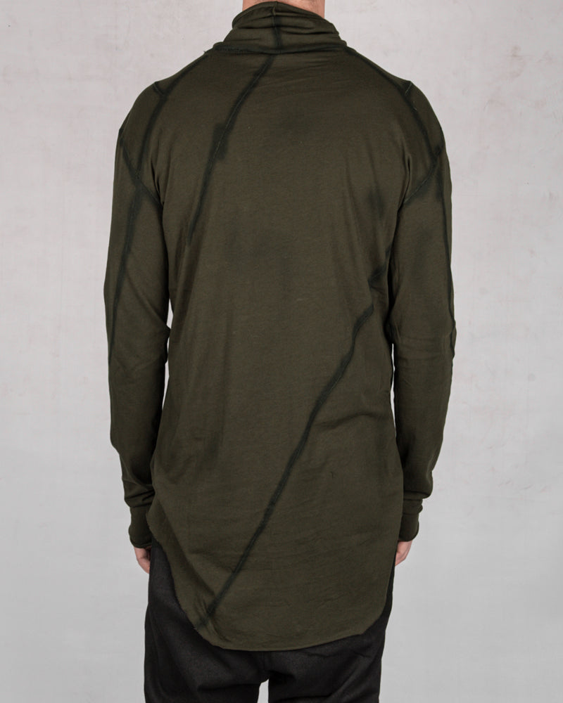 Army of me - Mittened turtle neck jersey moss - Stilett.com