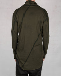 Army of me - Mittened turtle neck jersey moss - Stilett.com