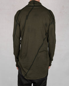 Army of me - Mittened turtle neck jersey moss - Stilett.com